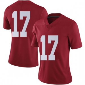 NCAA Women's Alabama Crimson Tide #17 Jaylen Waddle Stitched College Nike Authentic No Name Crimson Football Jersey HB17D56ZI